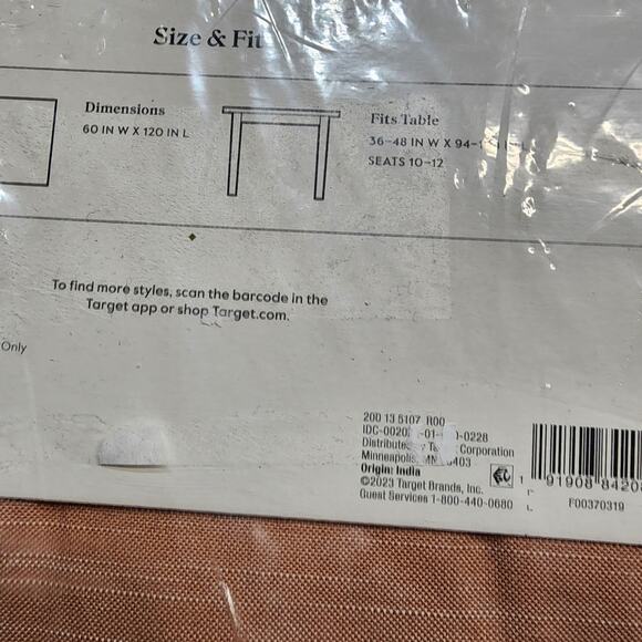 Threshold rectangular tablecloth W60'' x L120'' - Picture 4 of 7